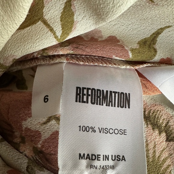 Reformation Grace floral mini vacation dress RETAIL 250 - Picture 3 of 3